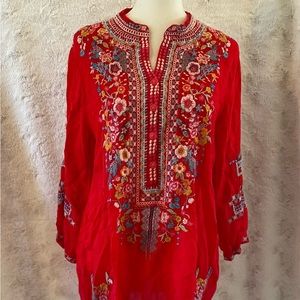 Red dress from Johnny Was in a size small.